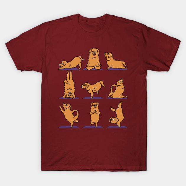 Golden Retriever Yoga T-Shirt by huebucket